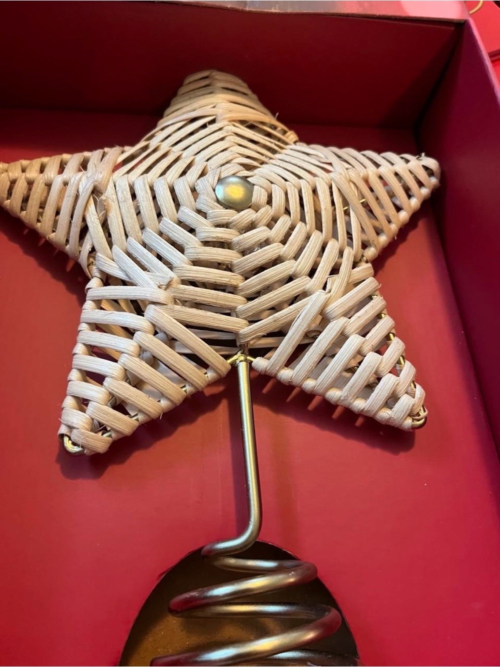 St. Nicholas Square Red Tree Topper Box - Picture 2 of 3